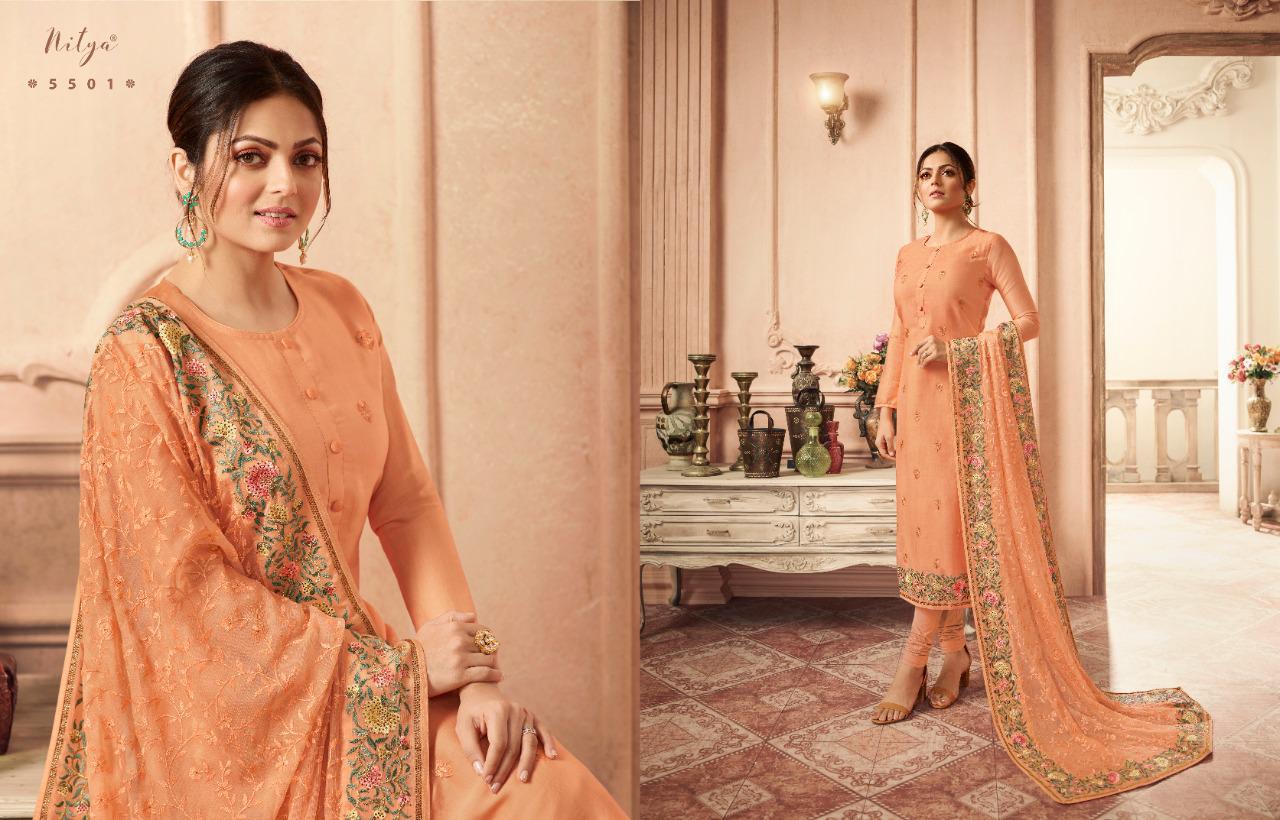 LT Nitya 155 Designer Party Wear Embroidery Work Silk Chudidar Ethnic Wear semi stitched Salwar Suit Collections